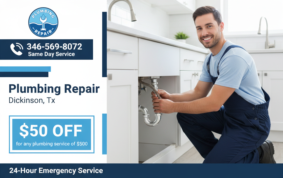 Plumbing Service Coupons Dickinson TX - Save on Repairs